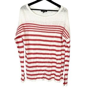 EUC Rag & Bone Striped Long Sleeve Light Knit Linen Sweater